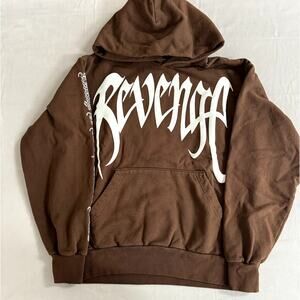 Revenge X XXX Tentacion Heartbreak Vintage Brown Hoodie Size Large